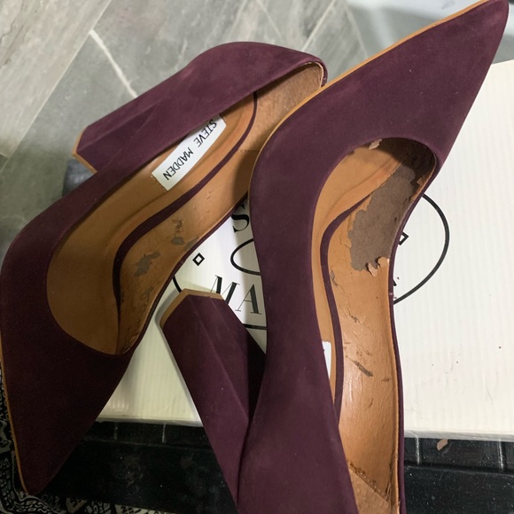 Steve Madden Women's Plum Heel (minor peeling inside not ever worn tried on only - Picture 4 of 5